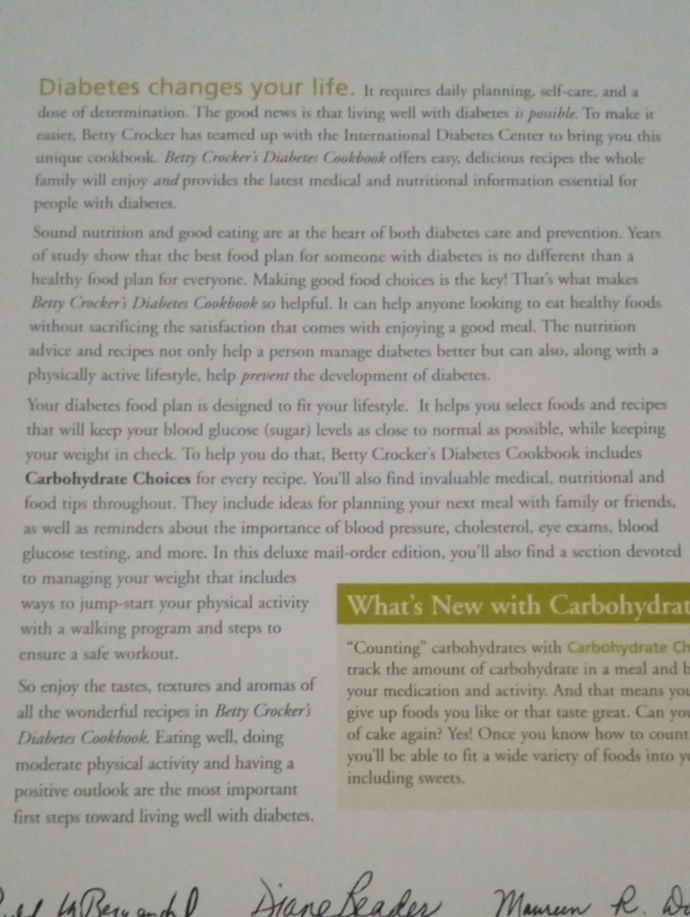 Cookbook Betty Crocker's Diabetes Cookbook Everyday Meals
